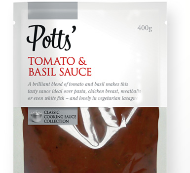 Potts' Tomato and Basil Sauce